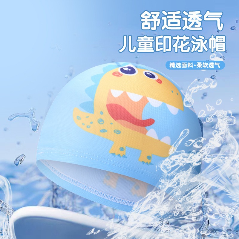 Cute Dinosaur Print Kids Swim  – Swim Hat Silicone Bewertung und Preis