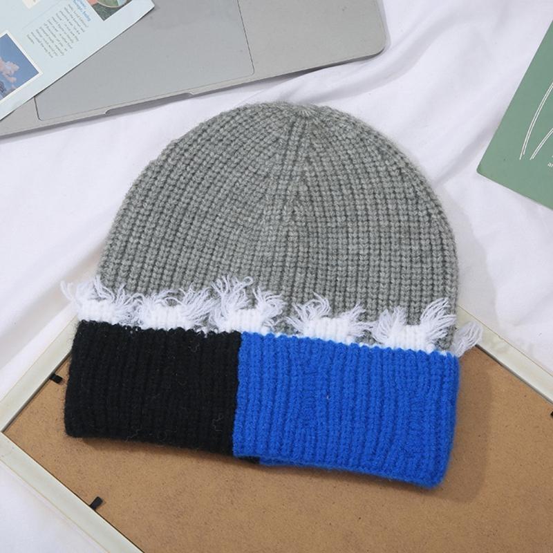Korean Version Color Matching  – Beanie Cuffed Knit Bewertung und Preis