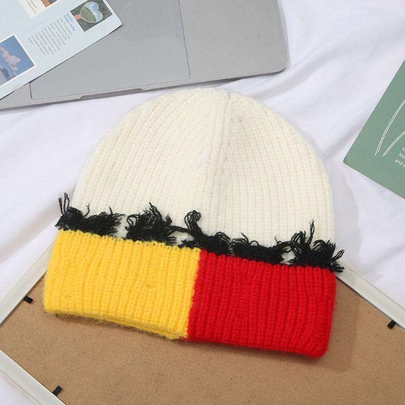 Korean Version Color Matching  – Beanie Cuffed Knit Bewertung und Preis