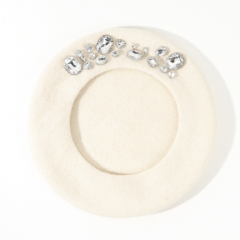 Stunning Rhinestone Wool Beret – Beret French Wool Bewertung und Preis