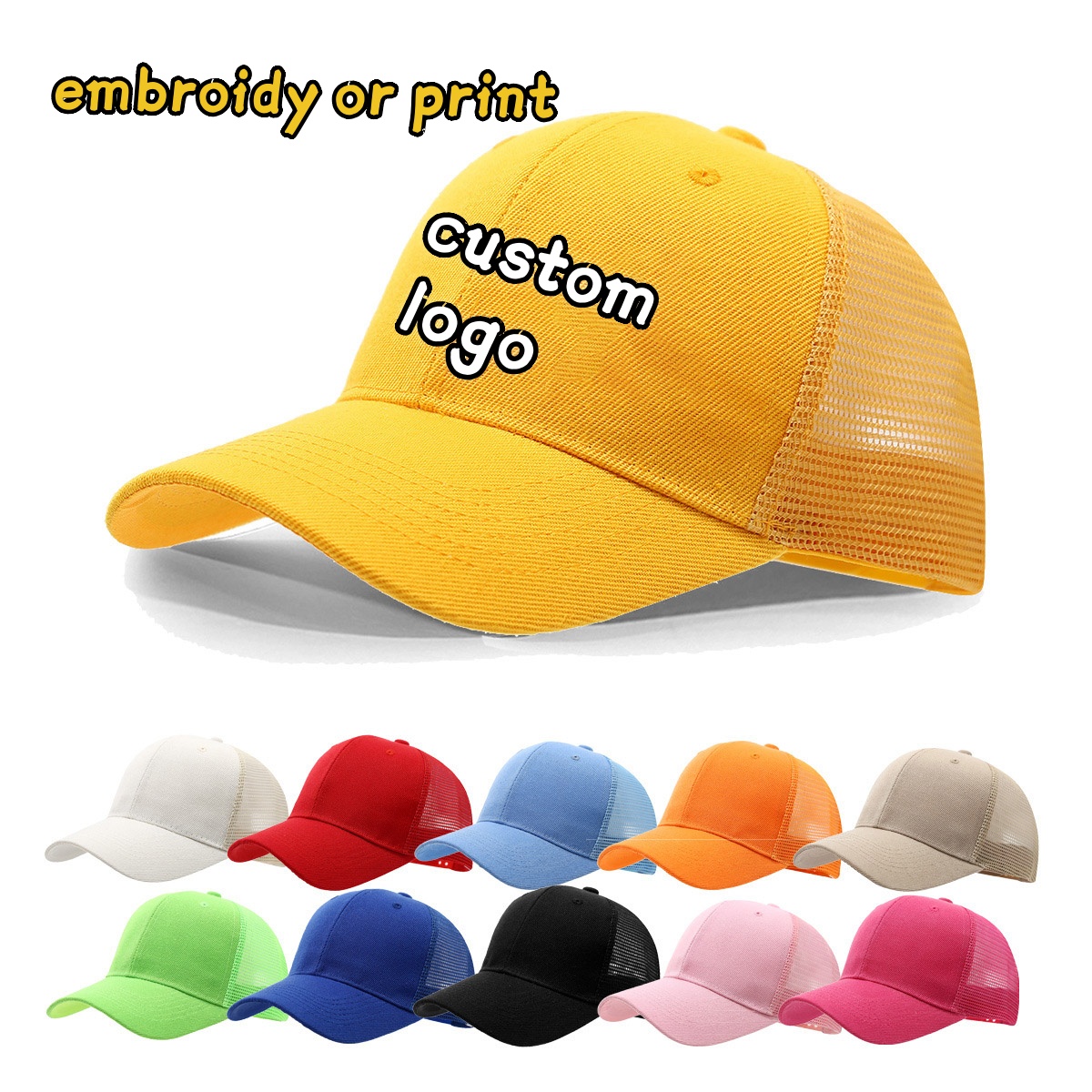 Custom Logo Cap Embroidery Pri – Trucker Cap Mesh Bewertung und Preis