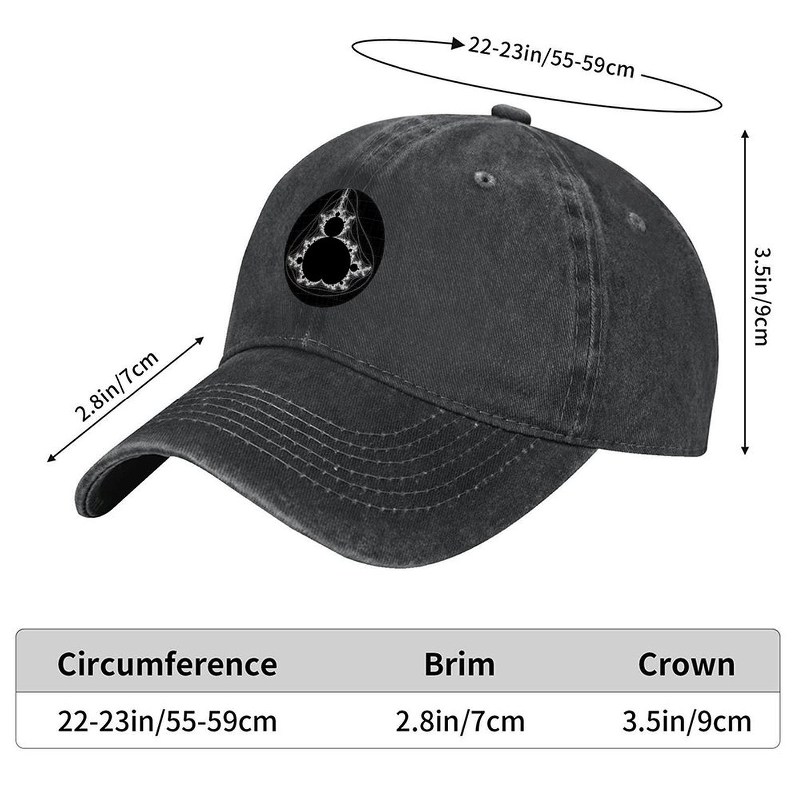 White - Linear Mandelbrot Base – Golf Cap Dad Bewertung und Preis