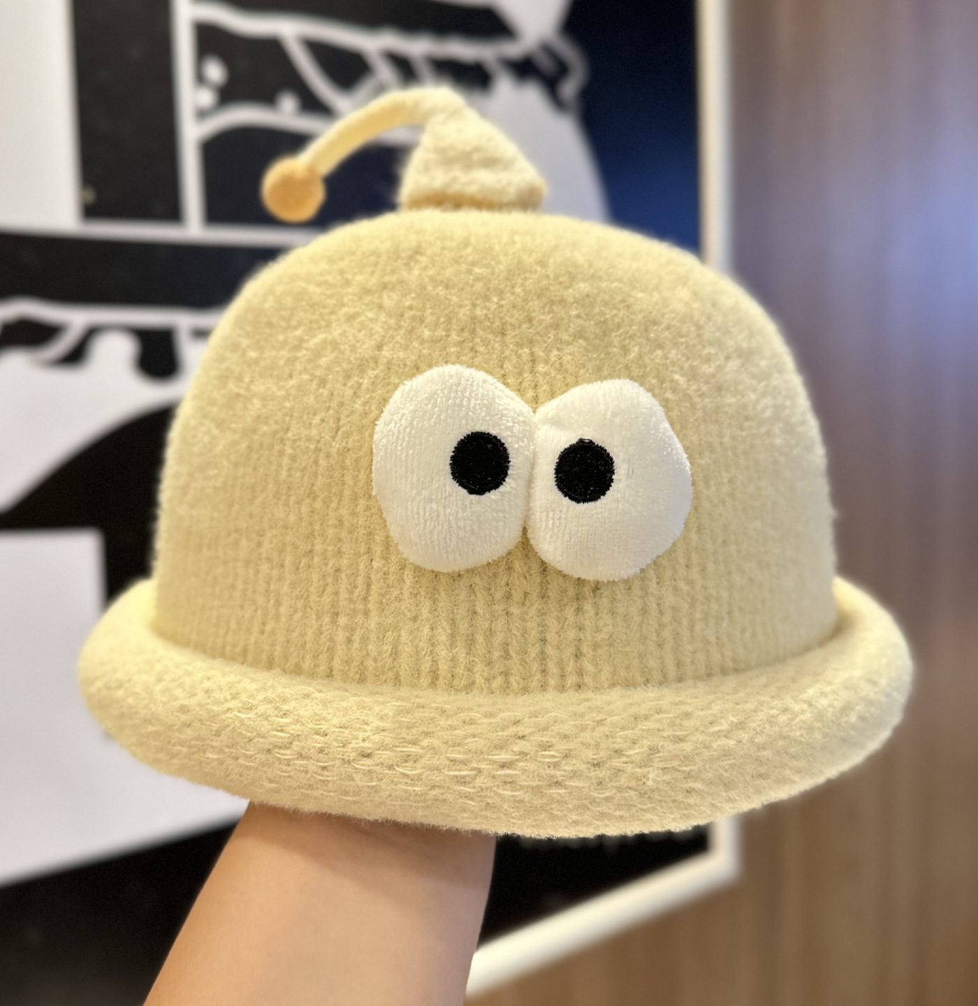 Playful Big-Eyed Garlic Knitte – Beanie Cuffed Knit Bewertung und Preis