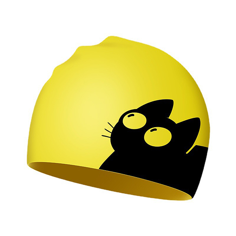 Cute Cat Swimming Cap For Long – Swim Hat Silicone Bewertung und Preis