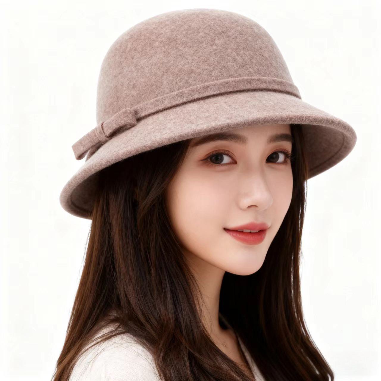 100% Real Wool Women Hats Autu – Fedora Hat Wool Bewertung und Preis