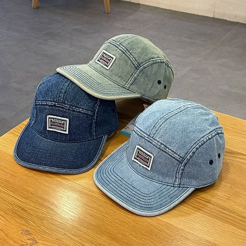 Vintage Flat Brim Denim Baseba – Corduroy Cap 5 Panel Bewertung und Preis