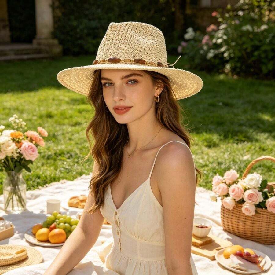 Wide Brim Straw Hat For Women  – Sun Hat Wide Brim Bewertung und Preis