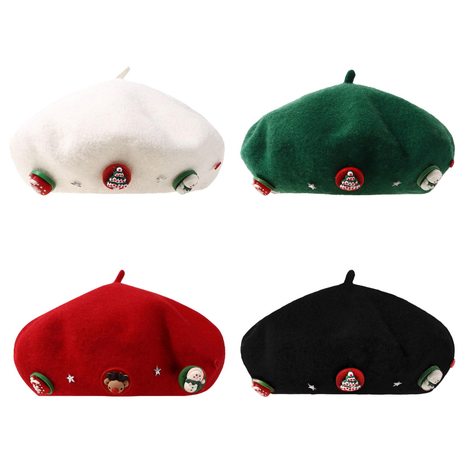 Christmas Beret Hat Women with – Beret French Wool Bewertung und Preis