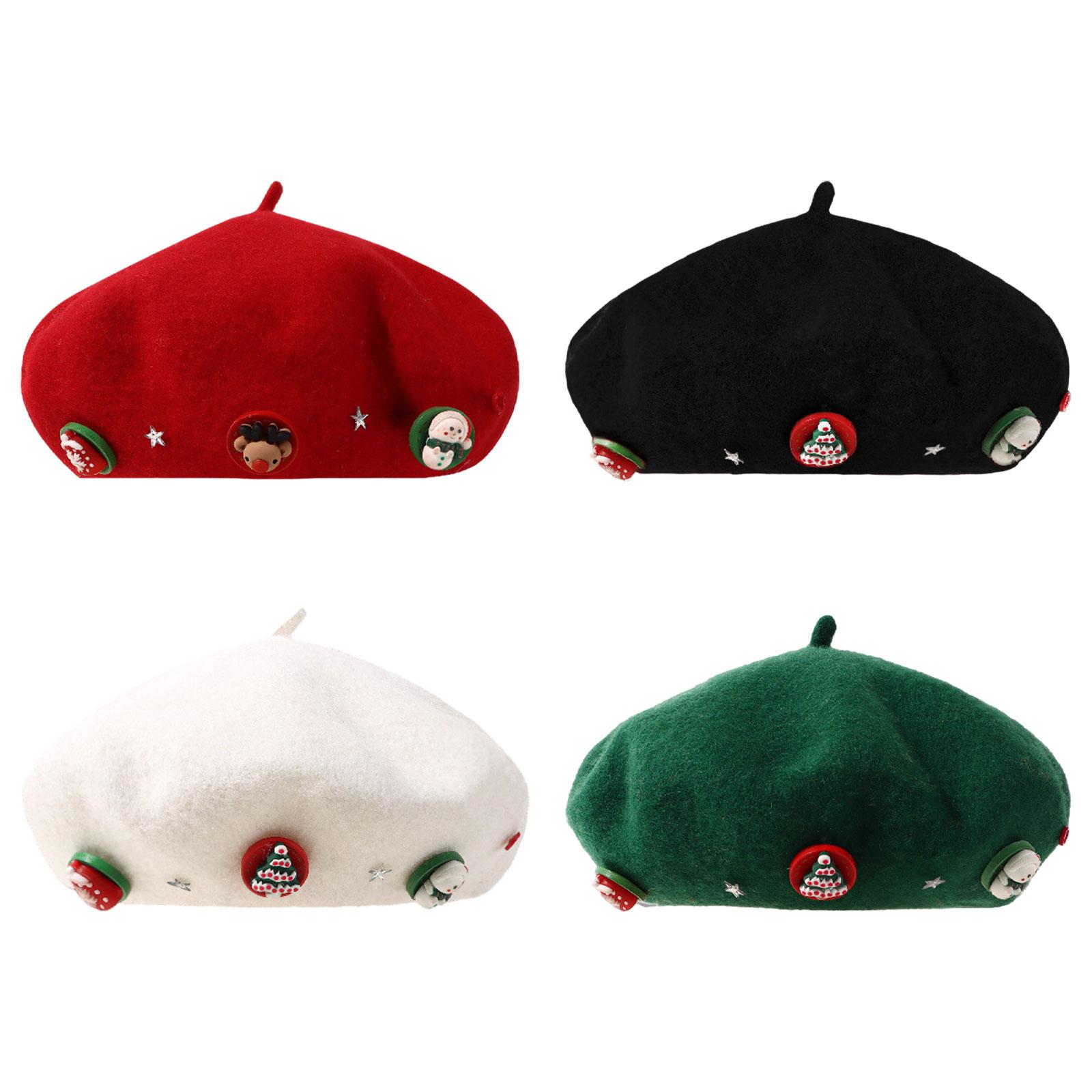 Christmas Beret Hat Women with – Beret French Wool Bewertung und Preis