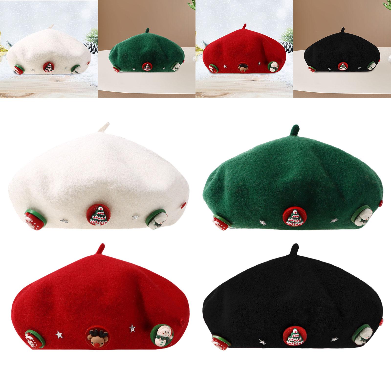 Christmas Beret Hat Women with – Beret French Wool Bewertung und Preis