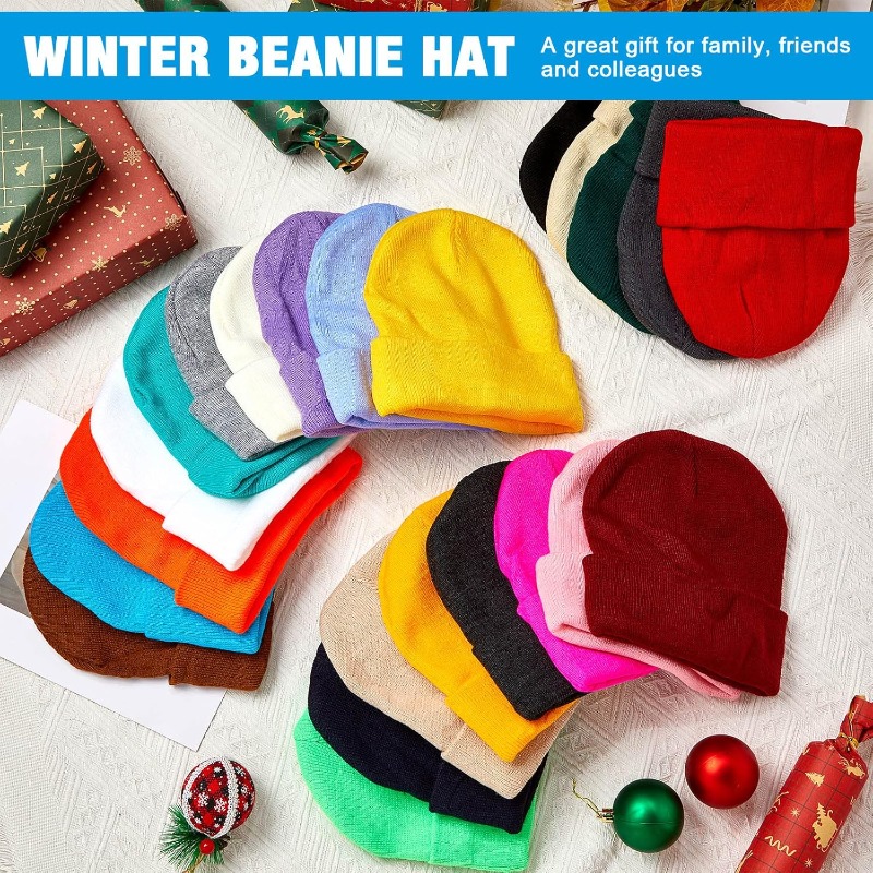 1pc Winter Warm Thick Beanie H – Beanie Cuffed Knit Bewertung und Preis