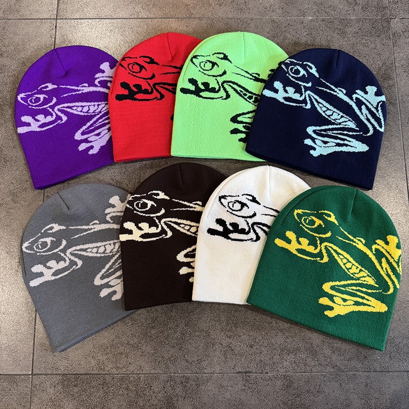 Tree Frog Print Beanie Men Wom – Beanie Cuffed Knit Bewertung und Preis