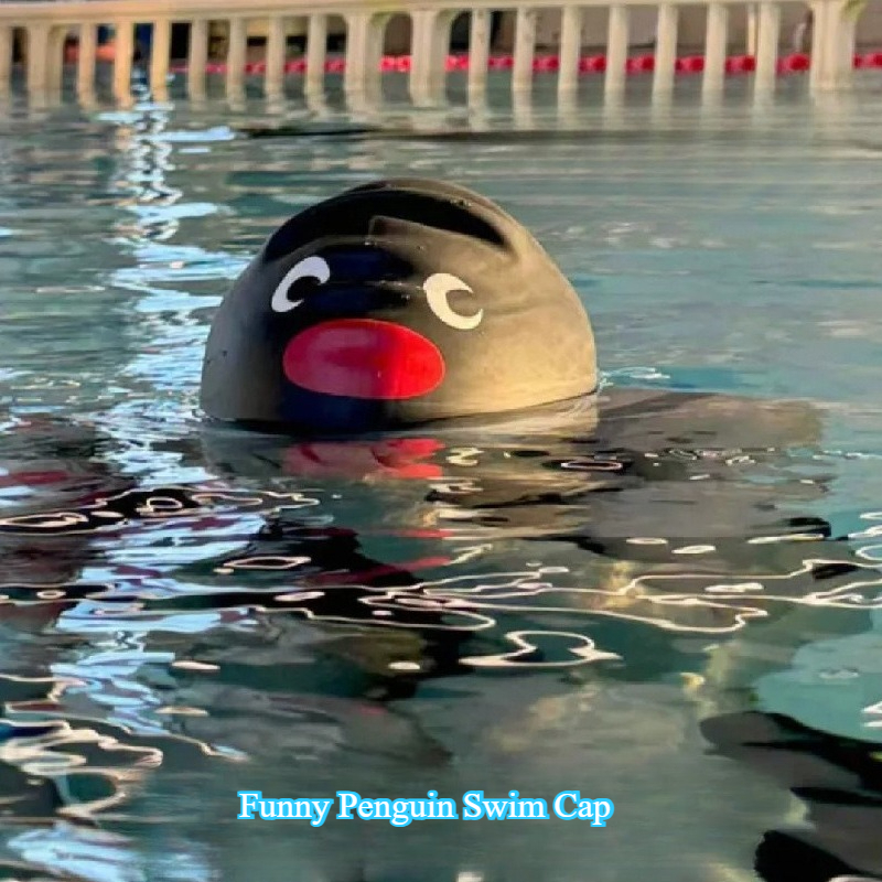 Funny Penguin Swim Cap for Adu – Swim Hat Silicone Bewertung und Preis
