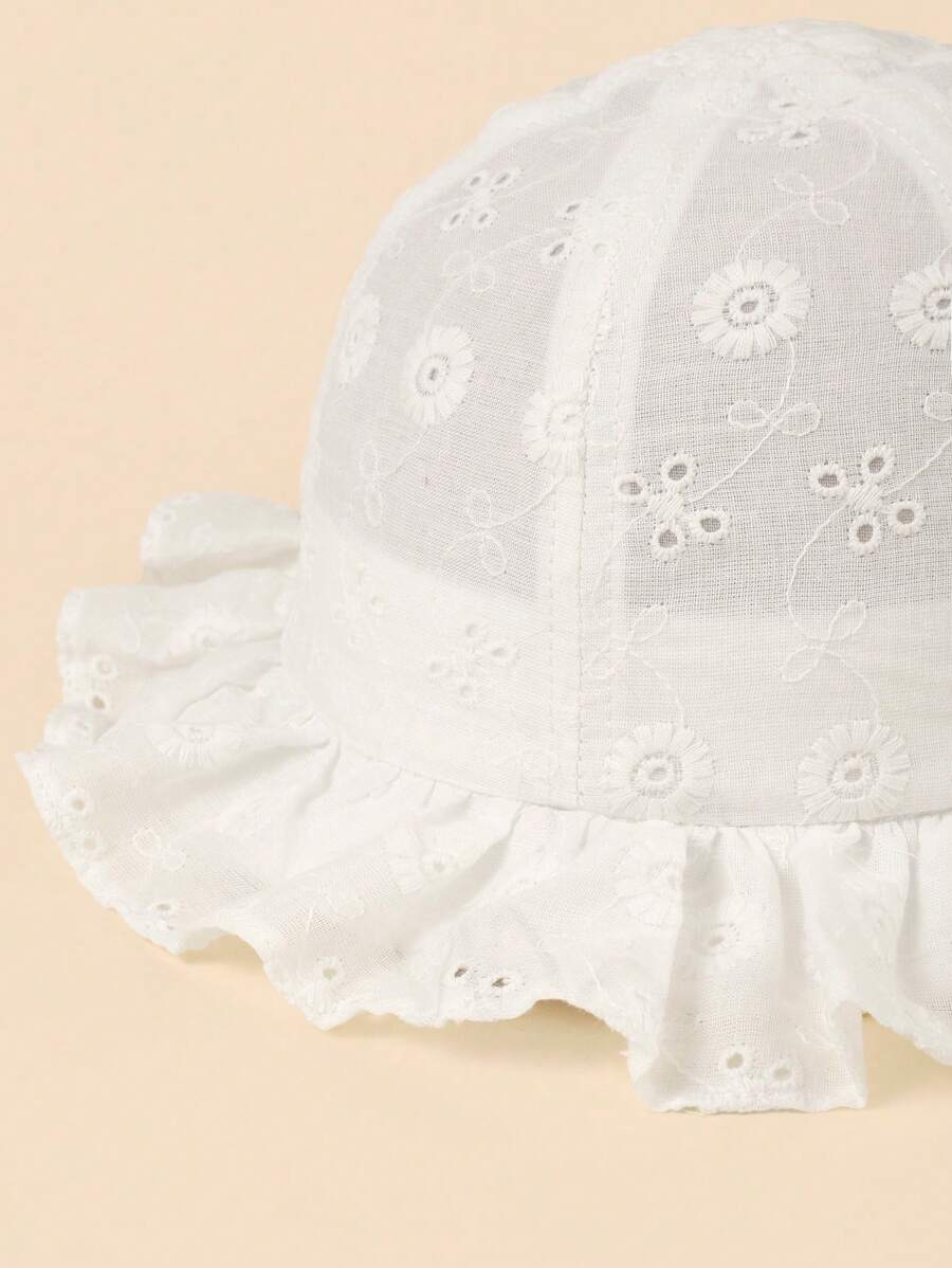 White Floral Embroidery Bucket – Bucket Hat Cotton Bewertung und Preis