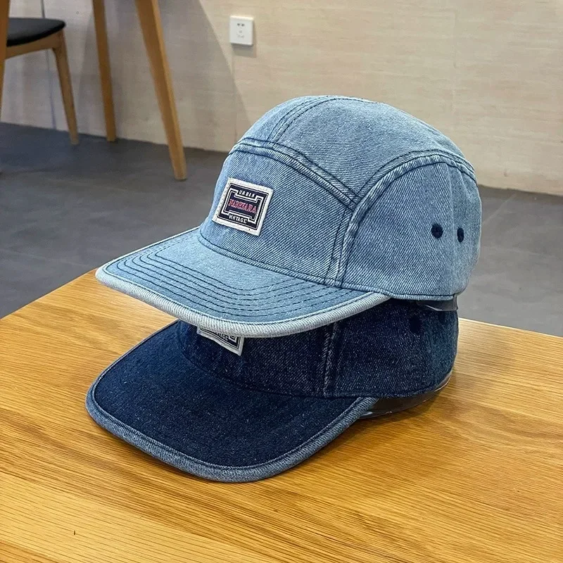 Vintage Flat Brim Denim Baseba – Corduroy Cap 5 Panel Bewertung und Preis