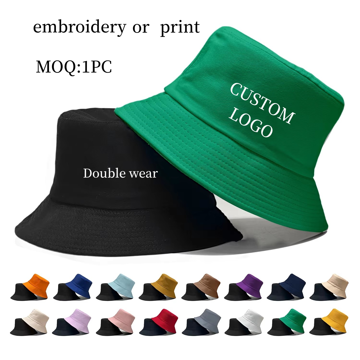 Custom Logo Double Side Fisher – Bucket Hat Cotton Bewertung und Preis