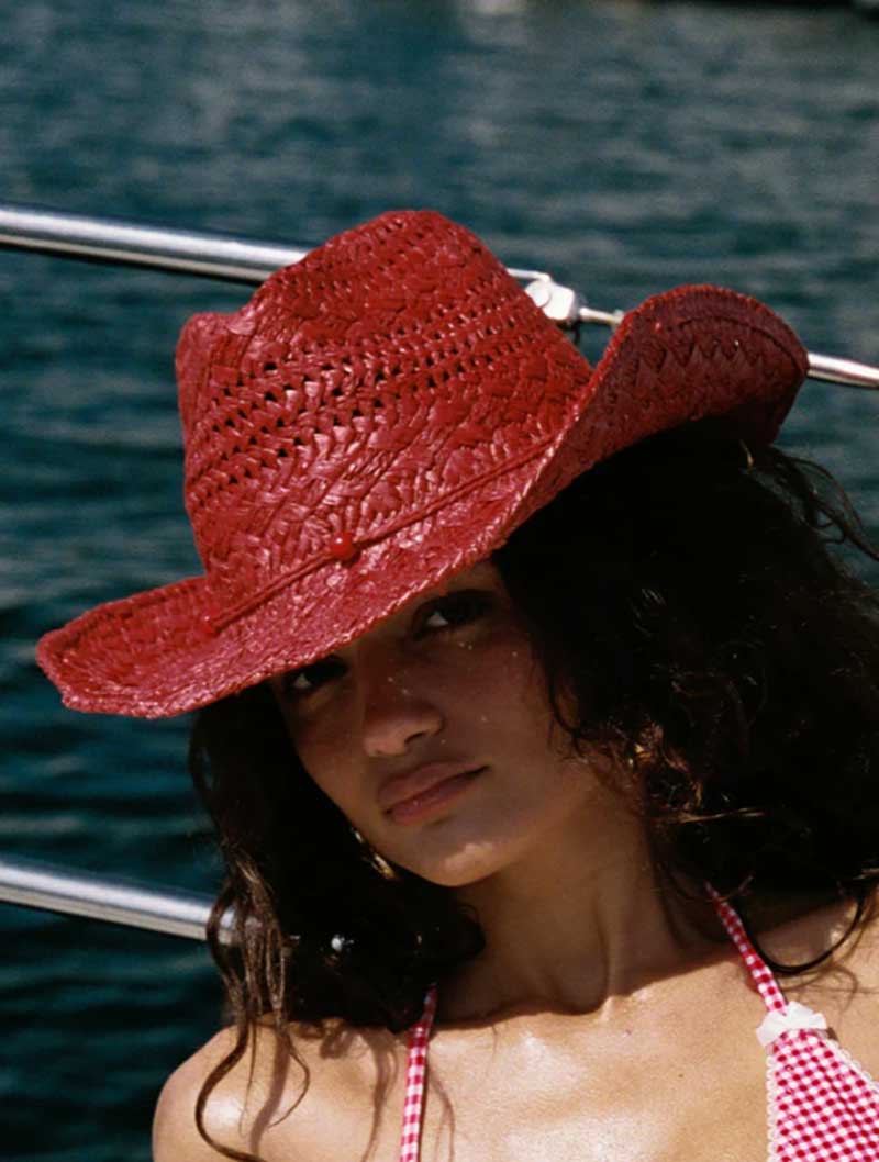 Cowboy hat red hand-painted su – Cowboy Hat Straw Bewertung und Preis