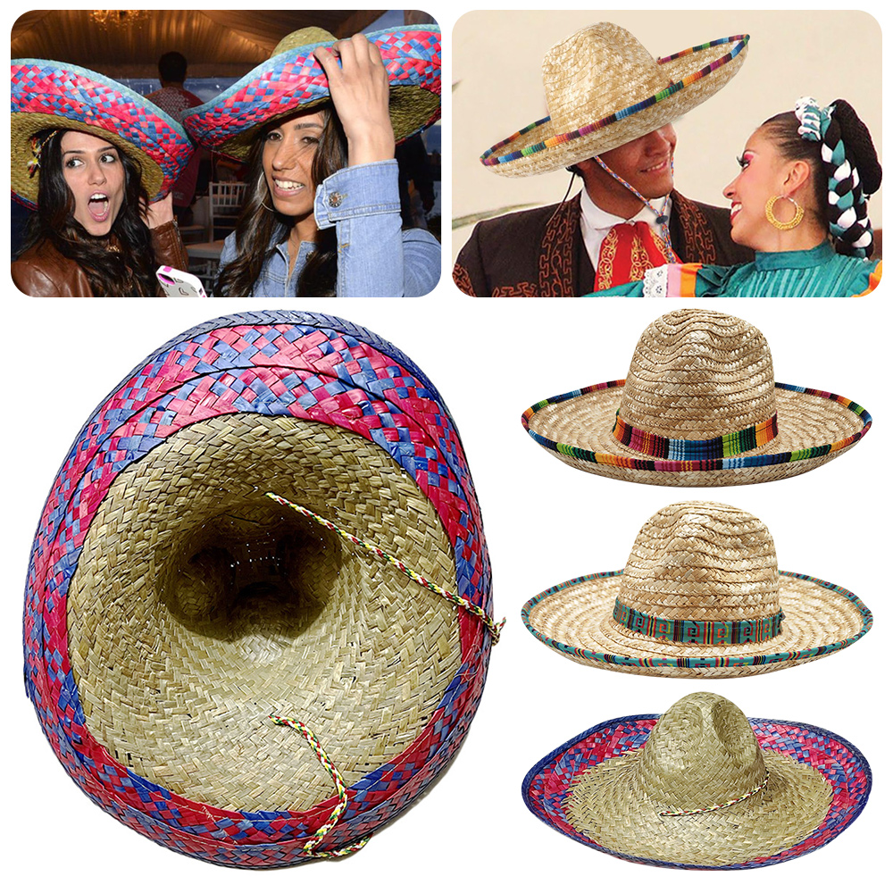 Mexican Sombrero Hat Straw Wea – Sun Hat Wide Brim Bewertung und Preis