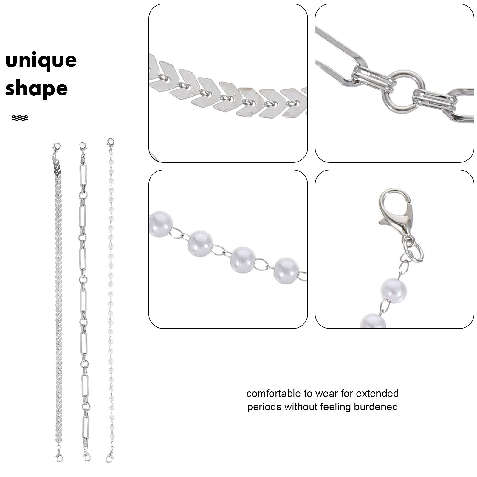3Pcs Minimalist Hat Chains Set – Trucker Cap Mesh Bewertung und Preis