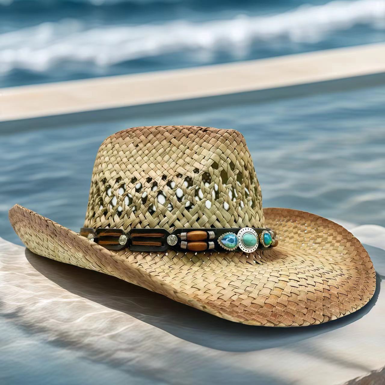 Rhinestone Cowboy Hat Straw Su – Cowboy Hat Straw Bewertung und Preis